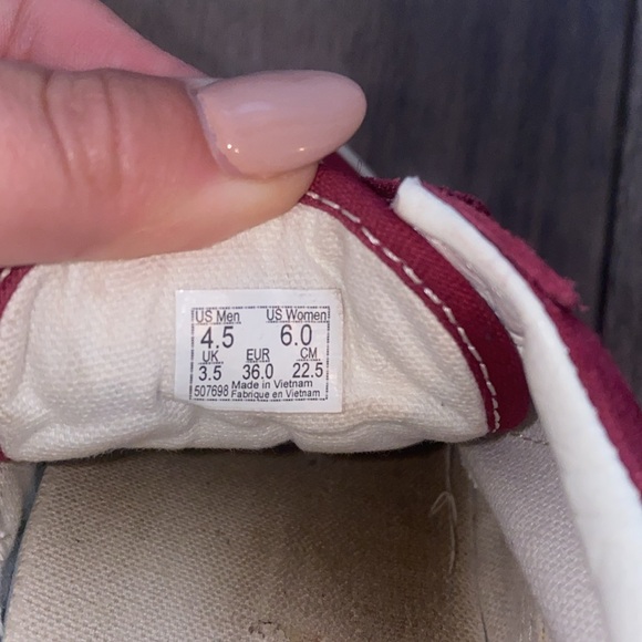 Rare Vans old skool skateboarding shoes red. Unisex. Size 4.5 / 6 - Picture 11 of 11